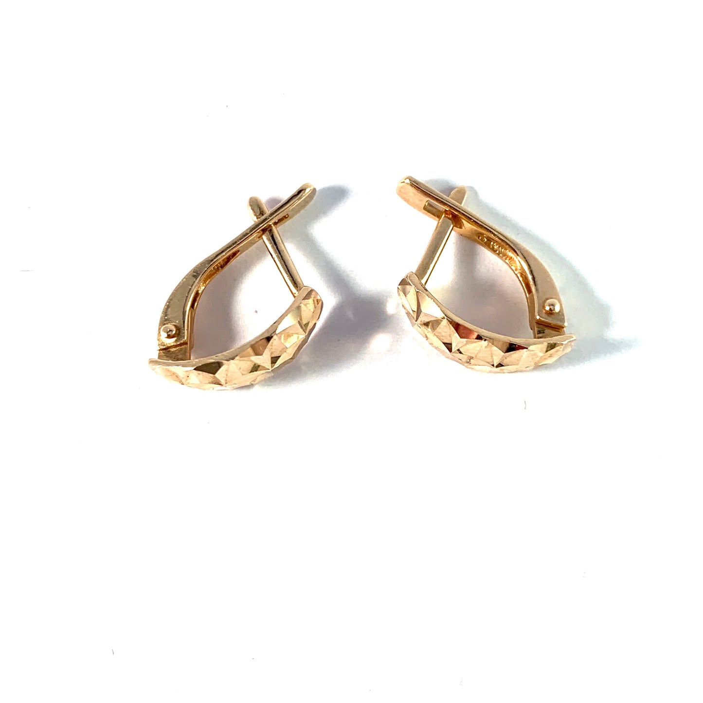 Poland. Vintage 14k Gold Earrings.