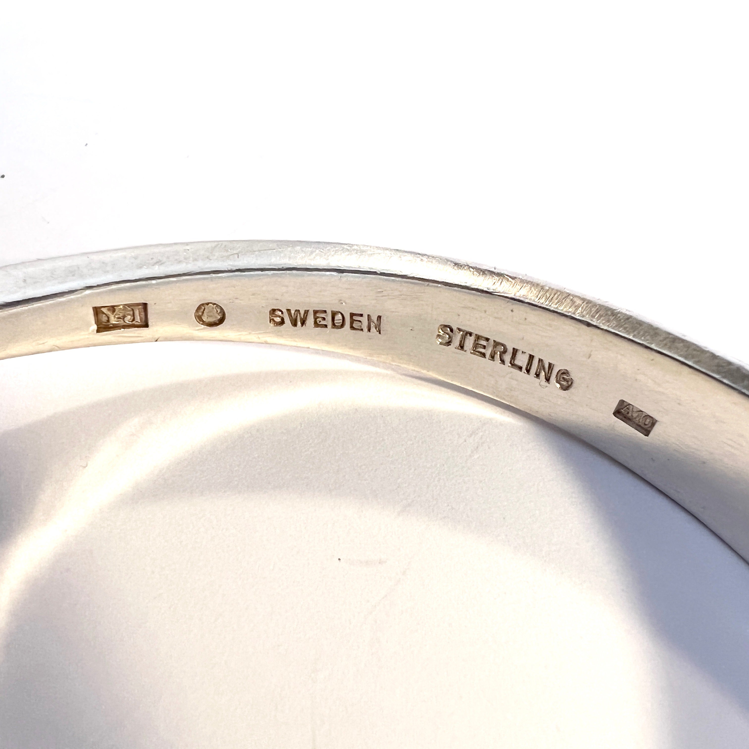 Stockholm, Sweden 1975. Chunky Sterling Silver Bangle Bracelet.