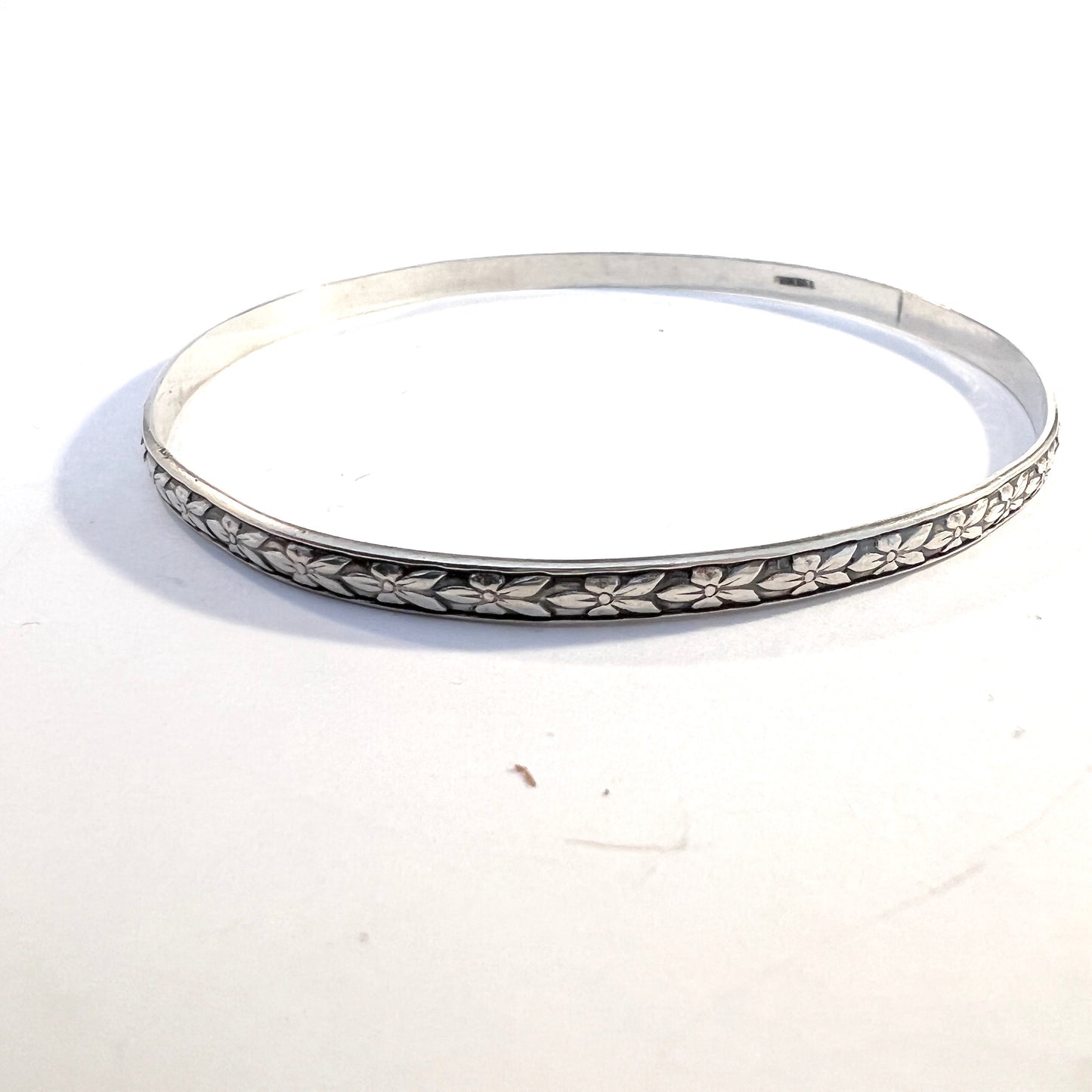 Niels Erik From, Denmark 1940-50s Sterling Silver Bangle Bracelet.