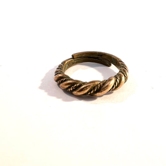 Kalevala Koru, Finland 1970s. Vintage Bronze Viking Copy Ring.