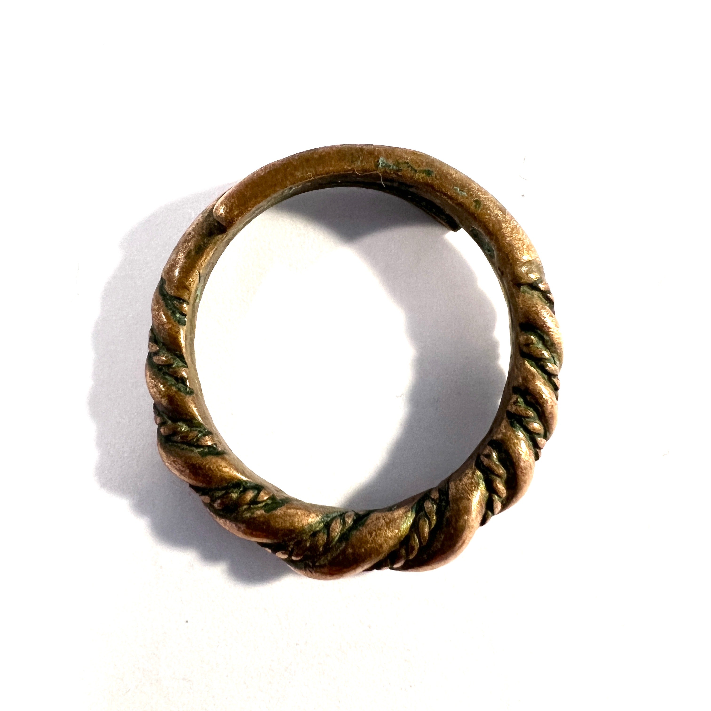Kalevala Koru, Finland 1970s. Vintage Bronze Viking Copy Ring.