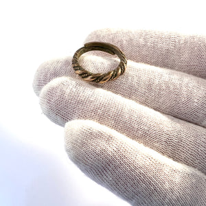 Kalevala Koru, Finland 1970s. Vintage Bronze Viking Copy Ring.