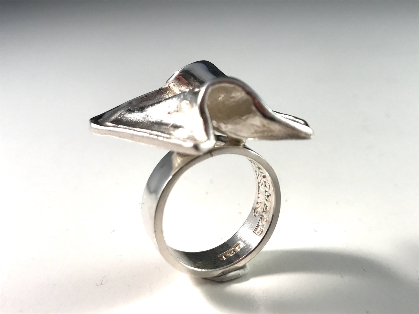 Gson Liedholm Sweden 1970s Modernist Sterling Silver Ring