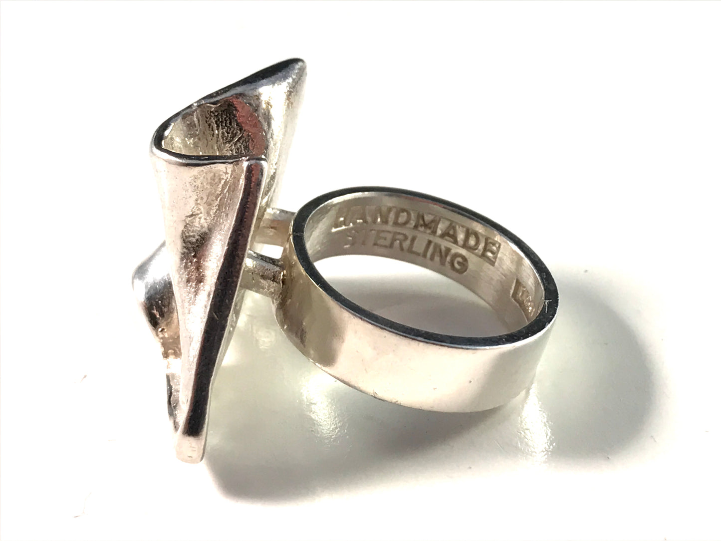 Gson Liedholm Sweden 1970s Modernist Sterling Silver Ring. Excellent. Signed