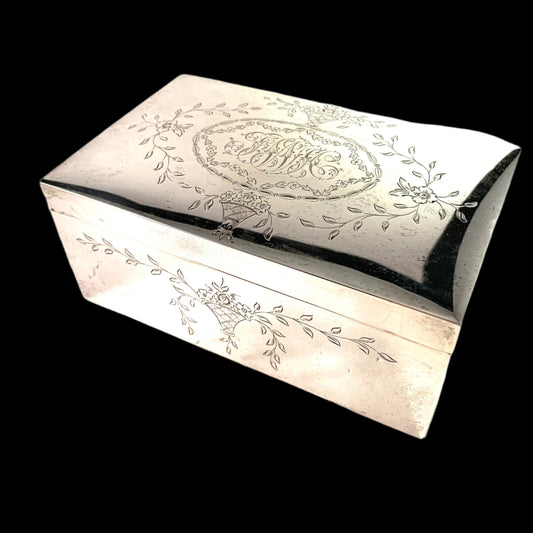 シュリーブ＆カンパニー サンフランシスコ ビクトリア朝のスターリングシルバージュエリーケース