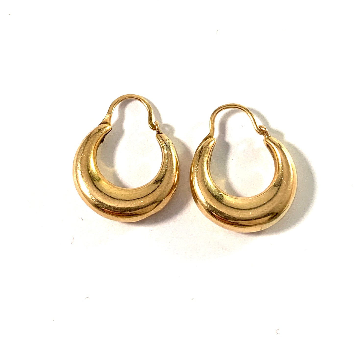 Sweden Mid Century 18k Gold Earrings.