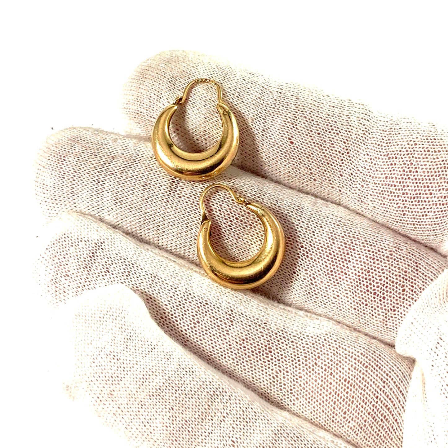 Sweden Mid Century 18k Gold Earrings.