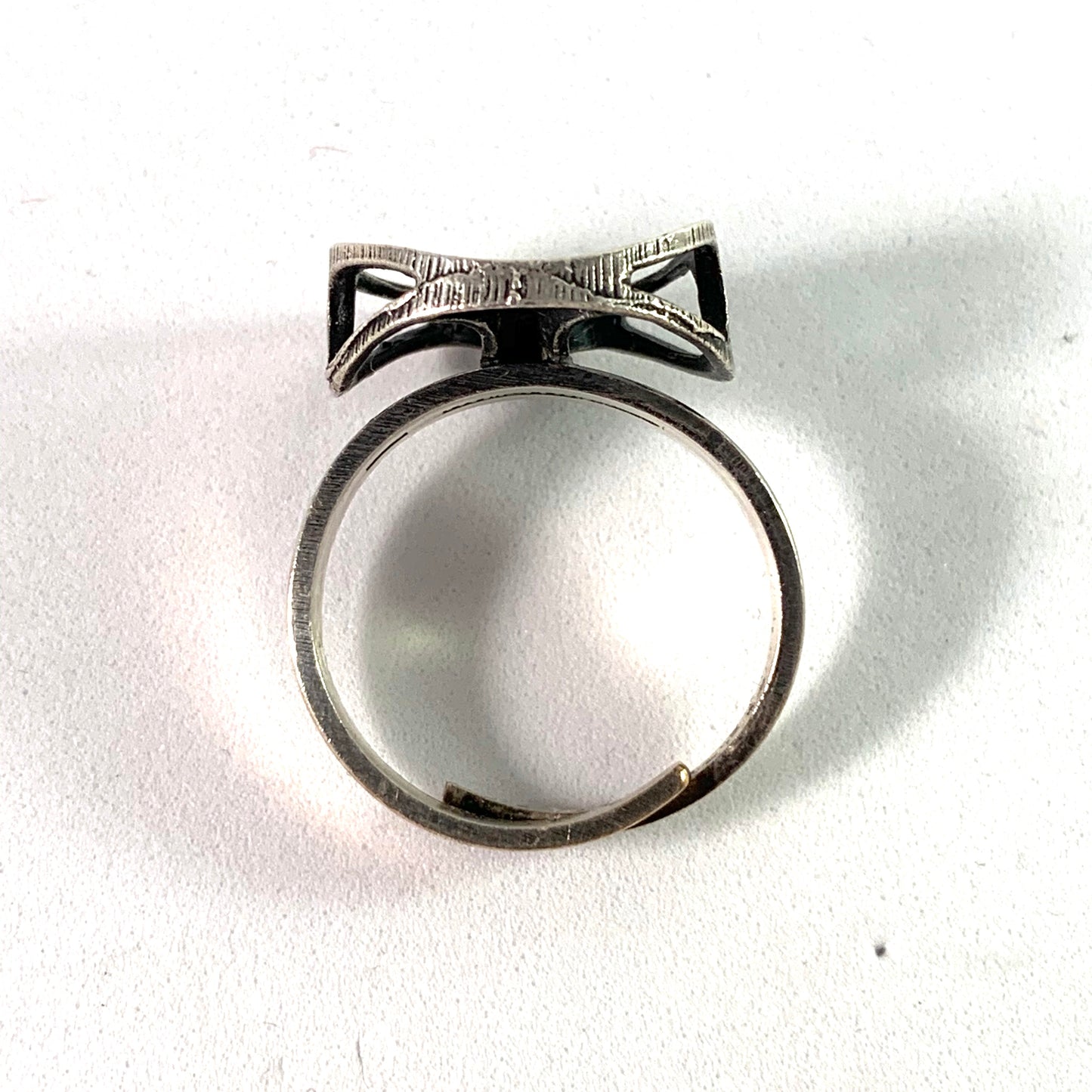 Karl Laine, Finland 1973 Sterling Silver Modernist Ring.
