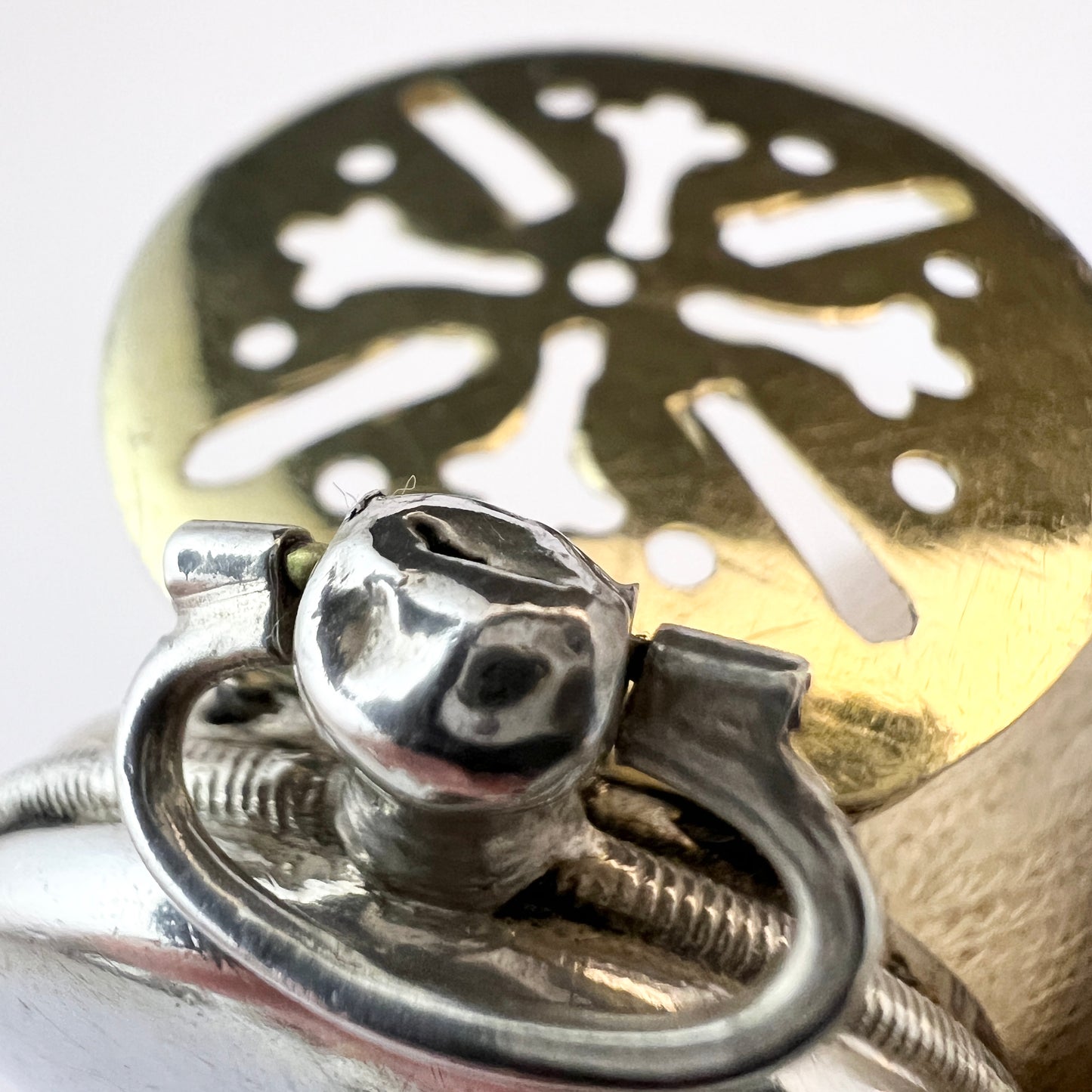 Frans Holm, Sweden 1876. Antique Victorian Solid Silver Vinaigrette Locket Pendant.