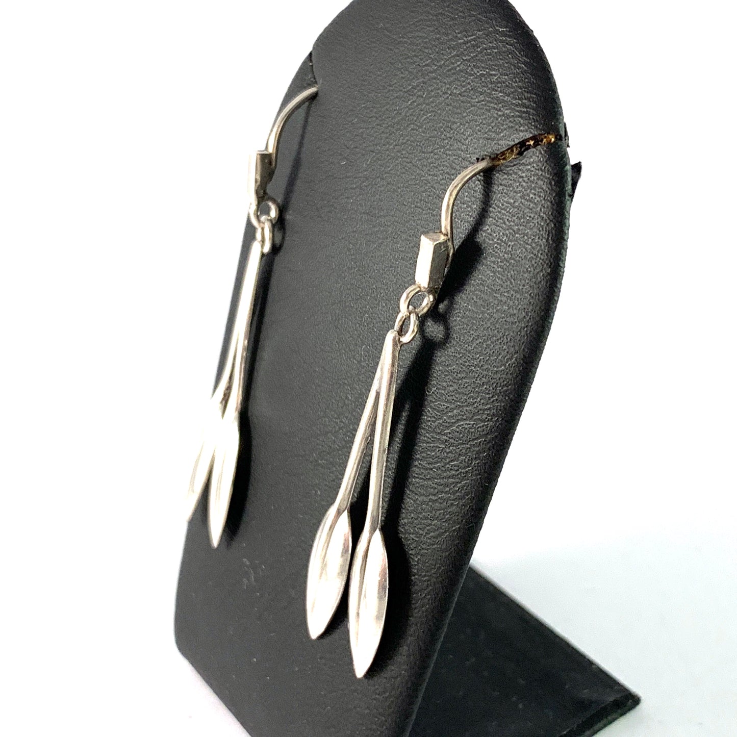 Heribert Engelbert, Stockholm 1954. Vintage Mid Century Sterling Silver Earrings.