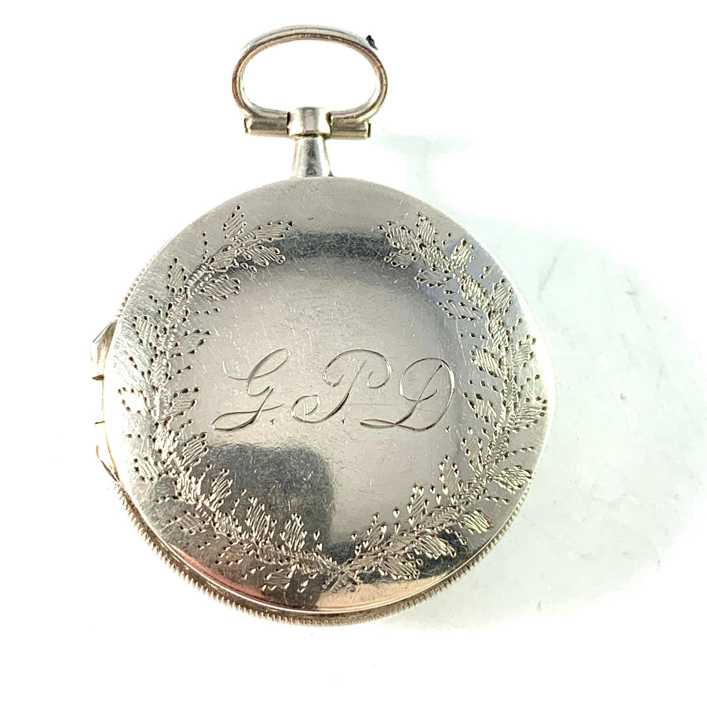 Peter Romare, Sweden year 1850. Early Victorian Solid Silver Vinaigrette Locket Pendant