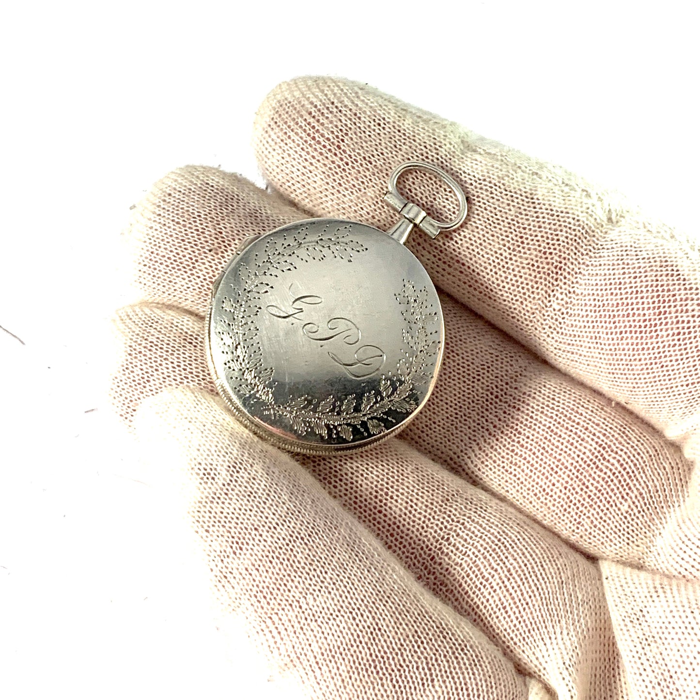 Peter Romare, Sweden year 1850. Early Victorian Solid Silver Vinaigrette Locket Pendant
