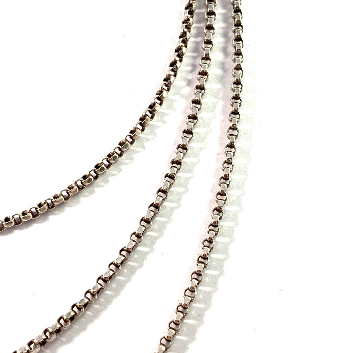 Ceson Gothenburg 1951. Mid Century Solid Silver 3 Strand Necklace.