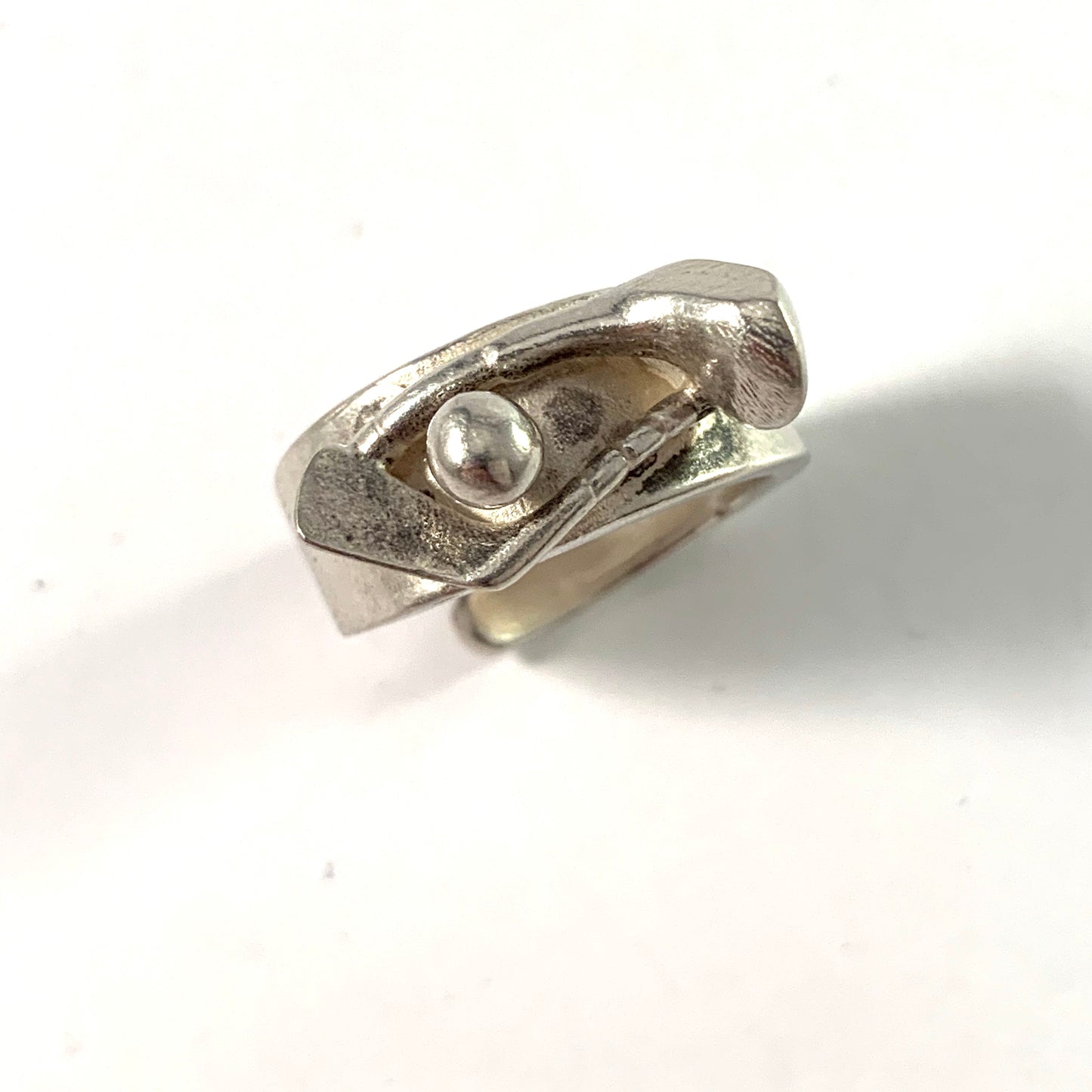 Gson Liedholm, Sweden. Vintage Sterling Silver Novelty Golfer Unisex Ring. Signed