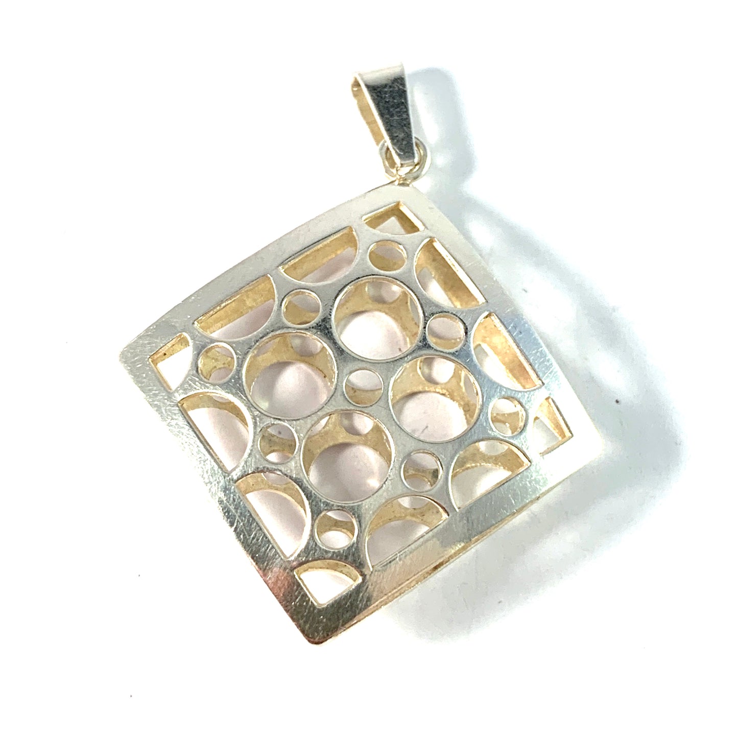 Salovaara, Finland. Vintage 1970s Sterling Silver Pendant.