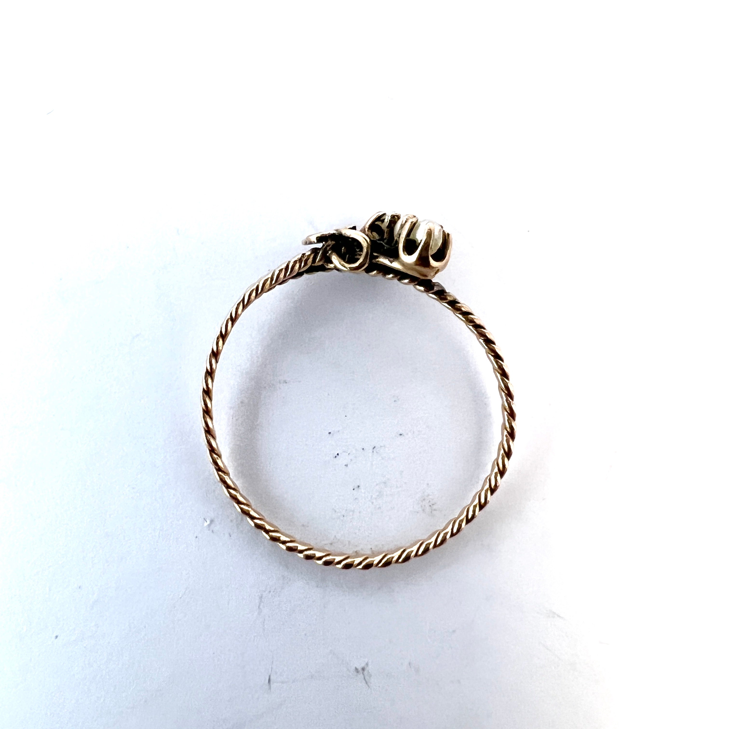 14K シードパールリング アンティーク 14K ゴールド シード パール リング。 – T Niklasson Gallery