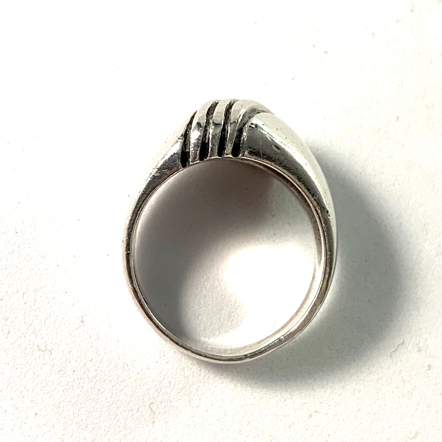 Hans Hansen, Denmark Mid Century Modern Sterling Silver Ring.