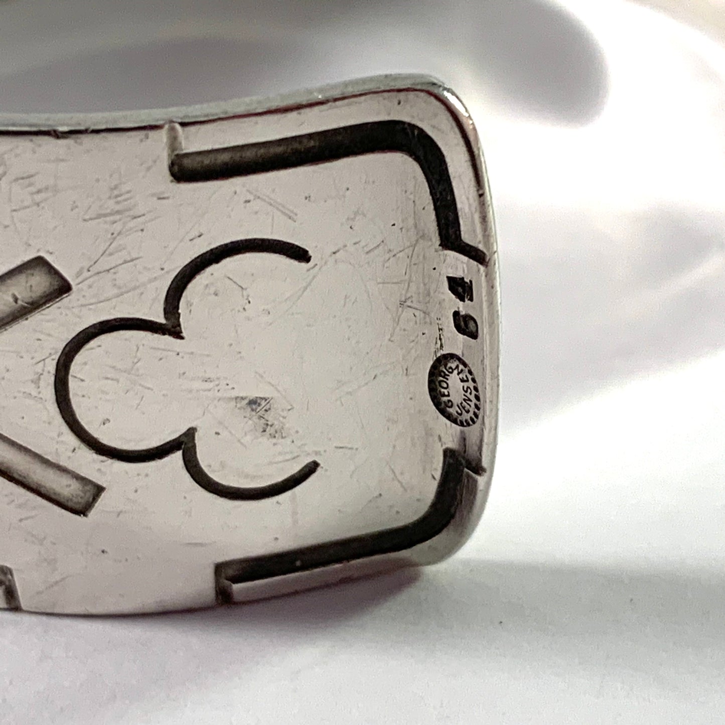 Georg Jensen Mid Century Sterling Silver Cuff Bracelet. Design no 64, by Harald Nielsen