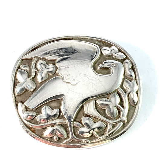 Georg Jensen 1933-44, designer Kristian Moehl-Hansen Large Sterling Silver Eagle Brooch.