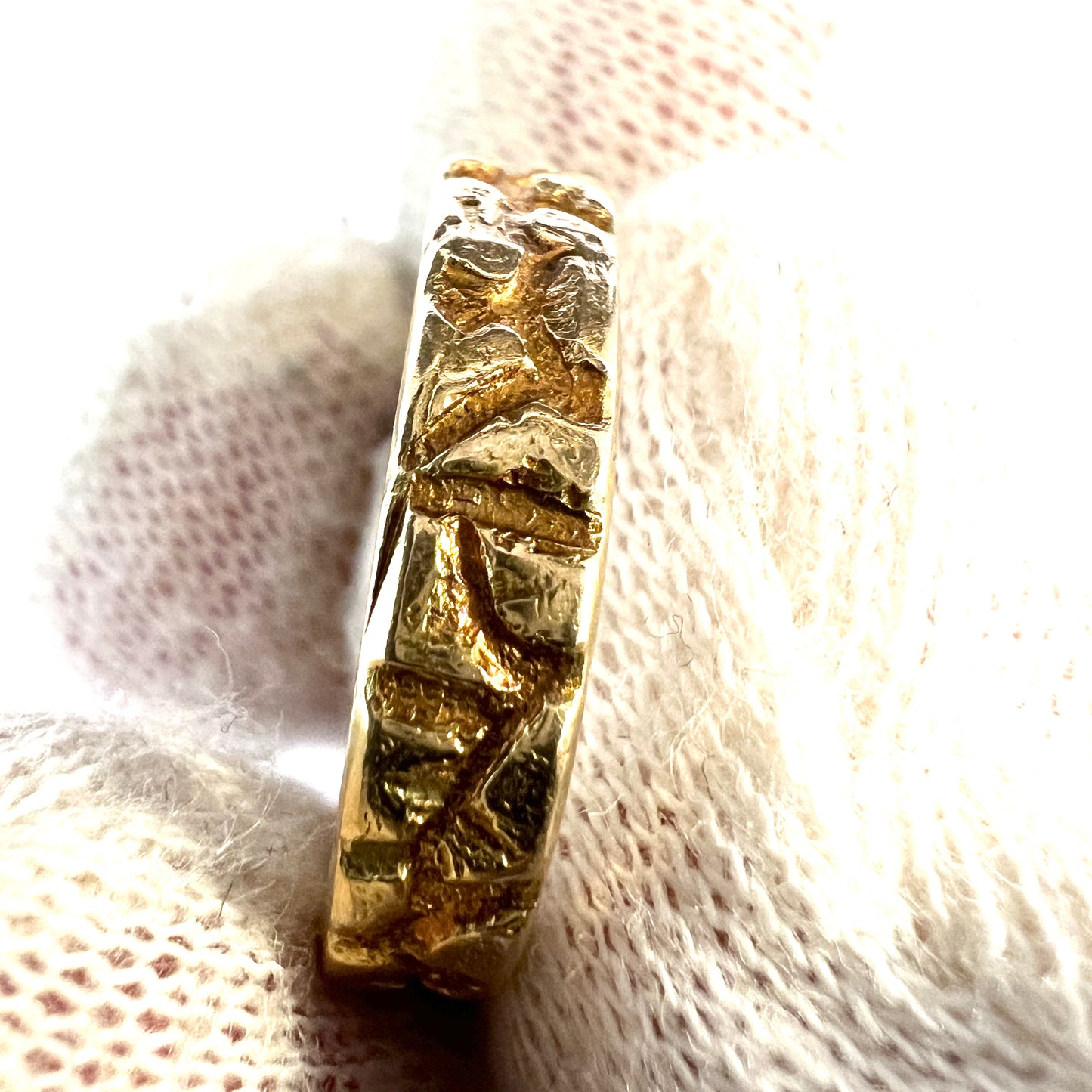 Bjorn Weckstrom, Lapponia year 1970. Vintage 18k Gold Ring Band. Signed.