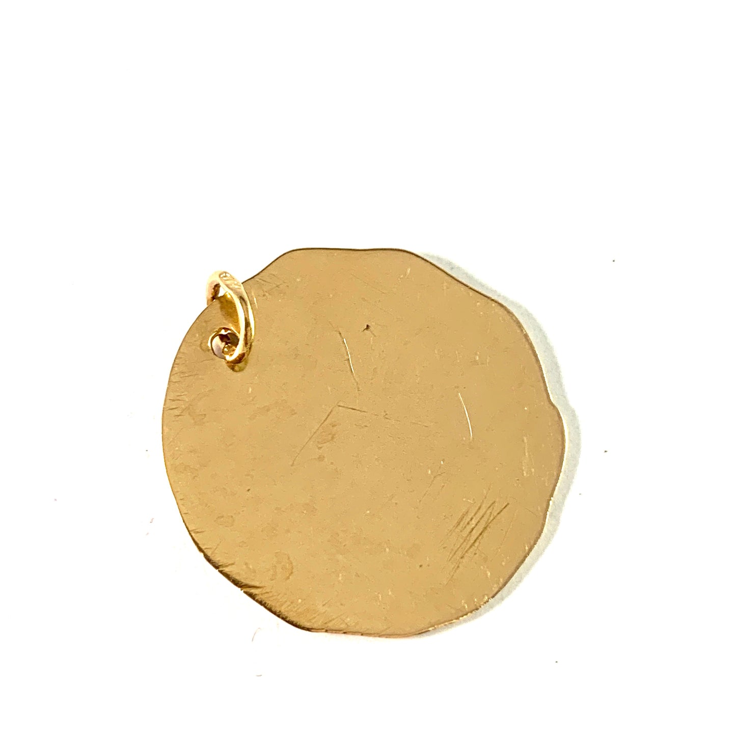 France early 1900s. Solid 18k Gold Medal Pendant. Fully Hallmarked and Signed. 6.1gram