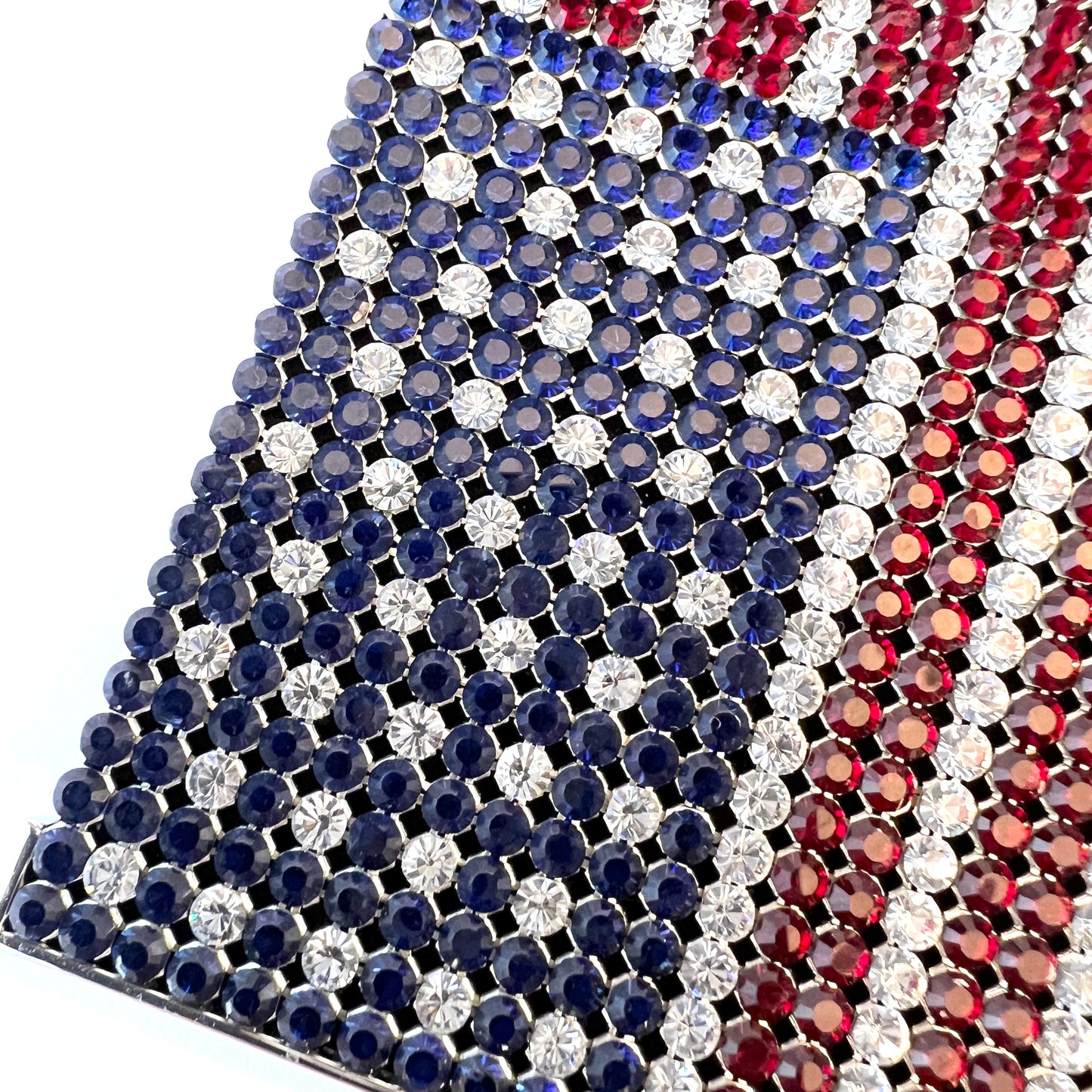 Swarovski. Large USA Flag Costume Jewelry Bracelet.