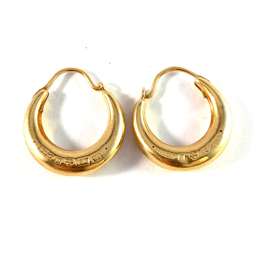 G Dahlgren, Sweden 1962. Vintage Mid Century 18k Gold Earrings.