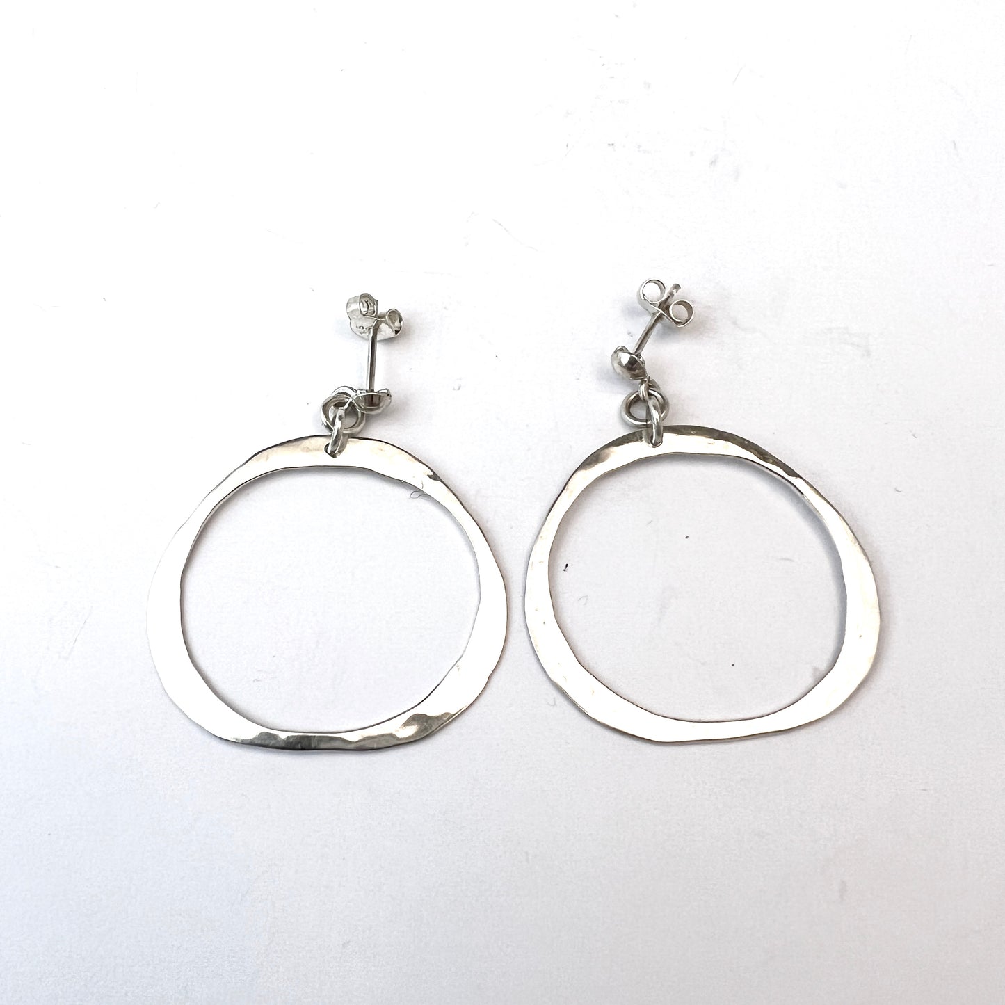 Annie Jagbeck, Sweden 1970s. Signed. Sterling Silver Earrings.