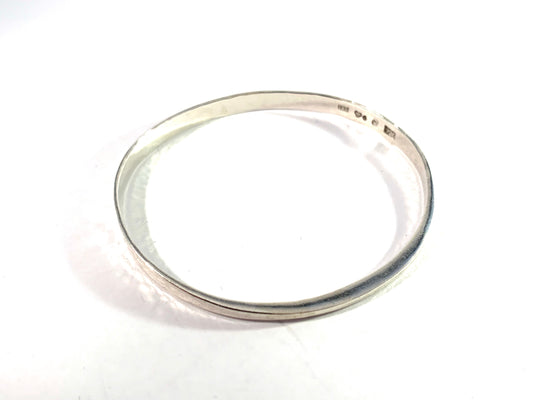 Olof Barve, Ibe  Dahlquist, Sweden. Vintage Sterling Silver Bangle Bracelet. Signed