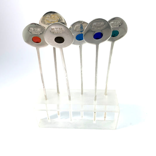 Tone Vigeland, for Plus Studios Norway 1960s Sterling Silver Cocktail Picks.