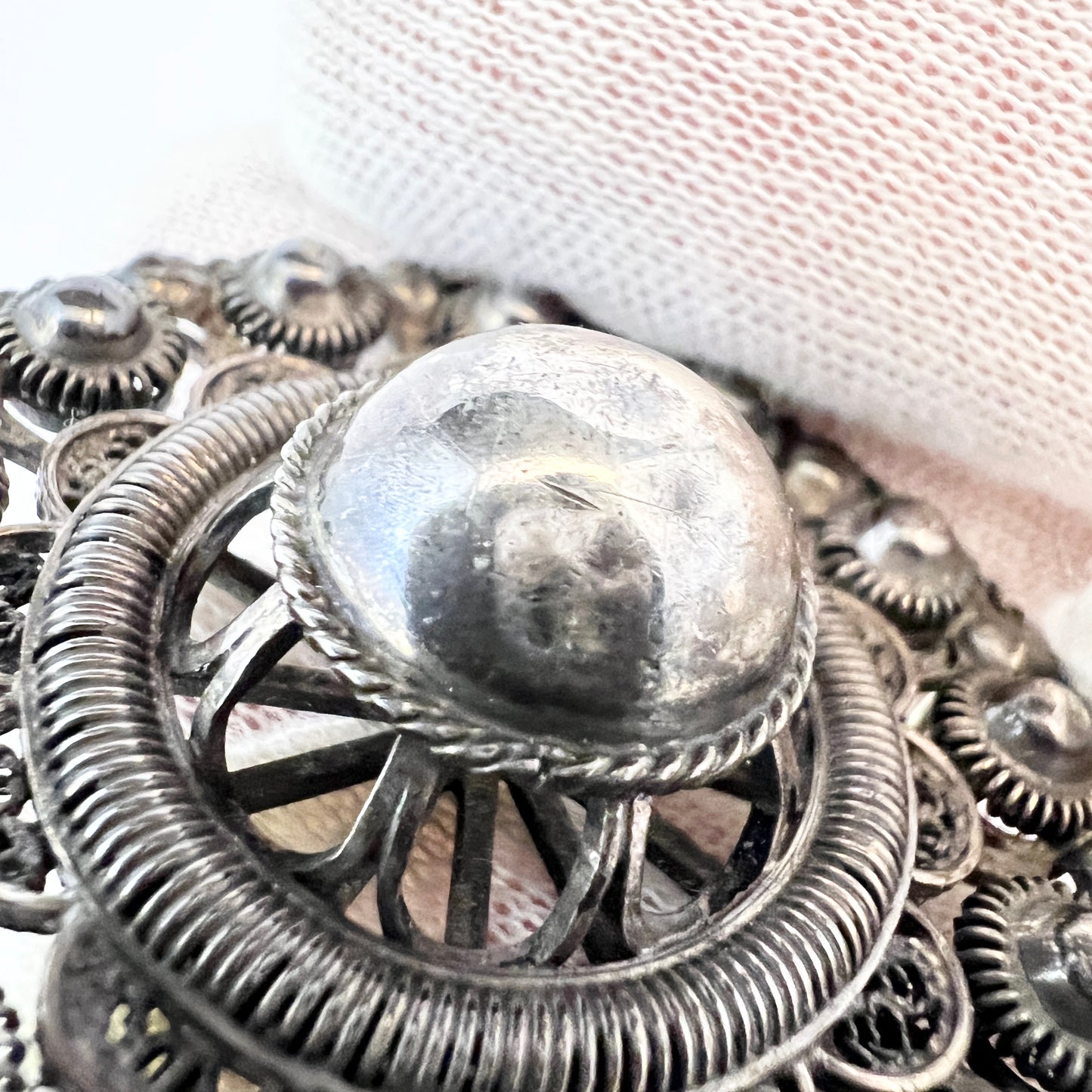 The Netherlands early 1900s Antique Solid Silver Traditional Brooch.