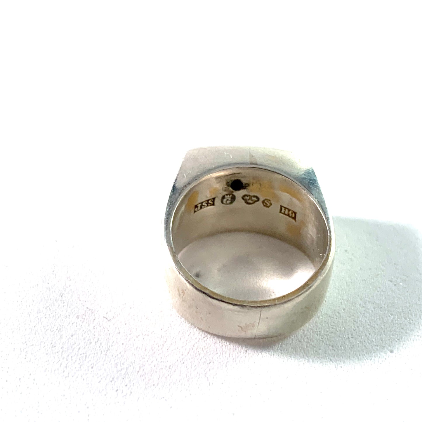 Sandin & Sons, Gothenburg 1957 Mid Century Modern Sterling Silver Ring.