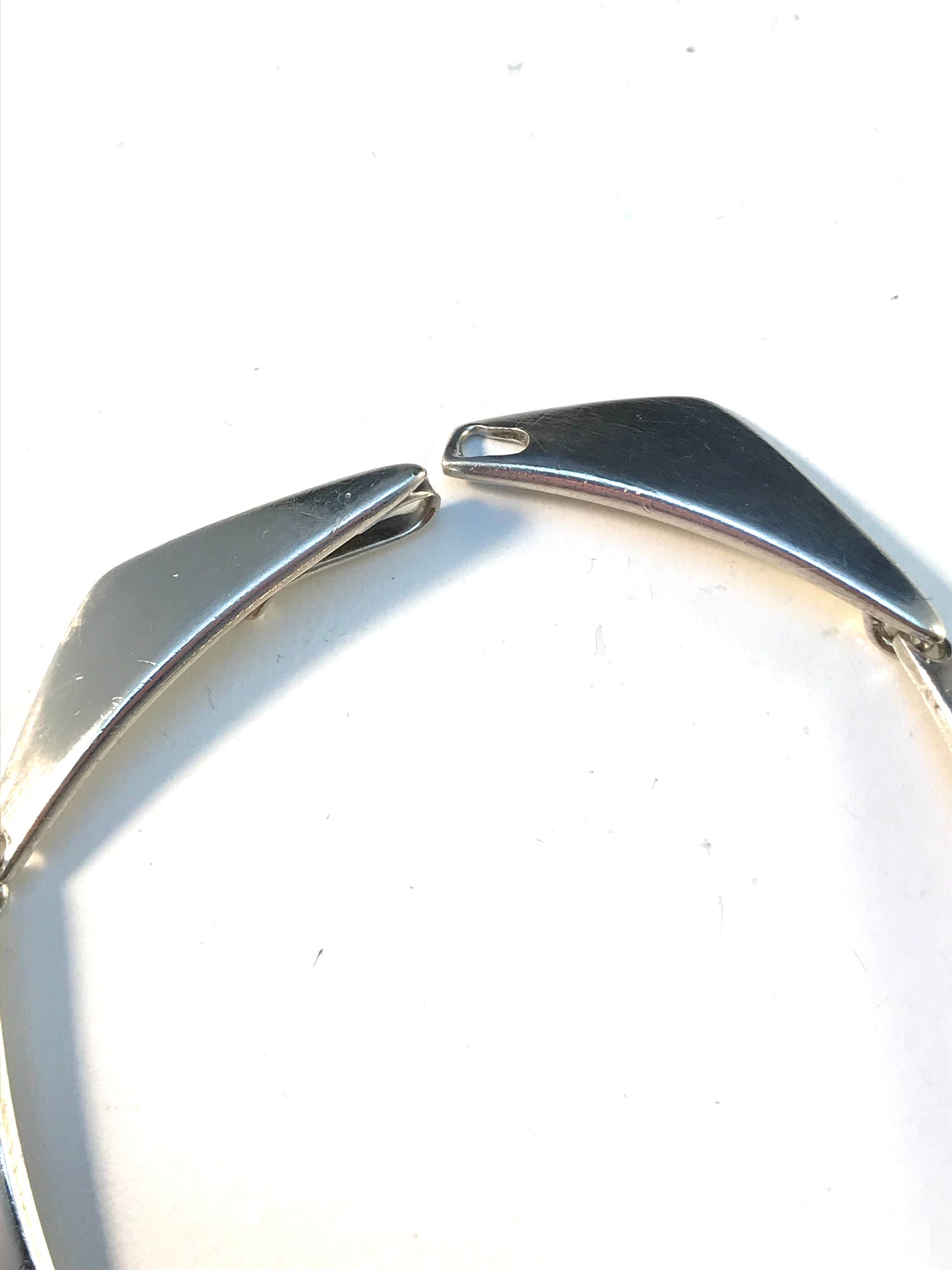 Bent Gabrielsen for Hans Hansen, Denmark 1950s Design no 238 Peak Sterling Bracelet