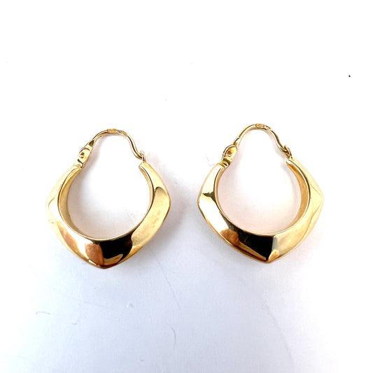 Sweden 1970-80s. Vintage 18k Gold Earrings.