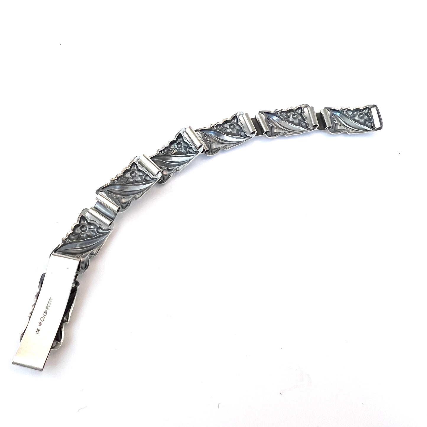 Ceson, Gothenburg, Sweden 1954. Vintage Solid Silver Bracelet.