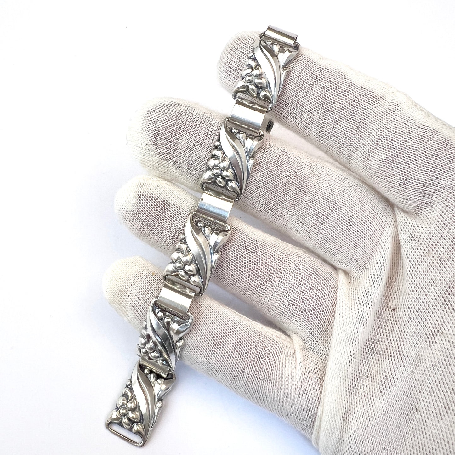 Ceson, Gothenburg, Sweden 1954. Vintage Solid Silver Bracelet.