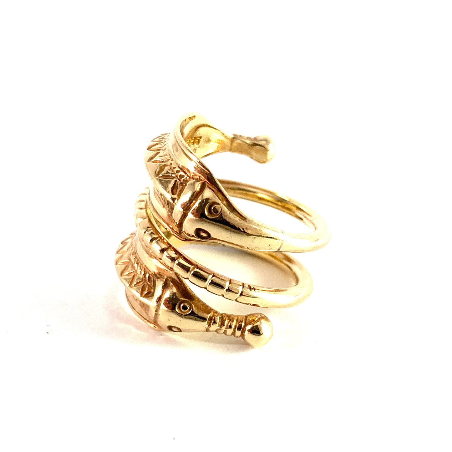 Denmark. Vintage 14k Gold Viking Copy Ring.