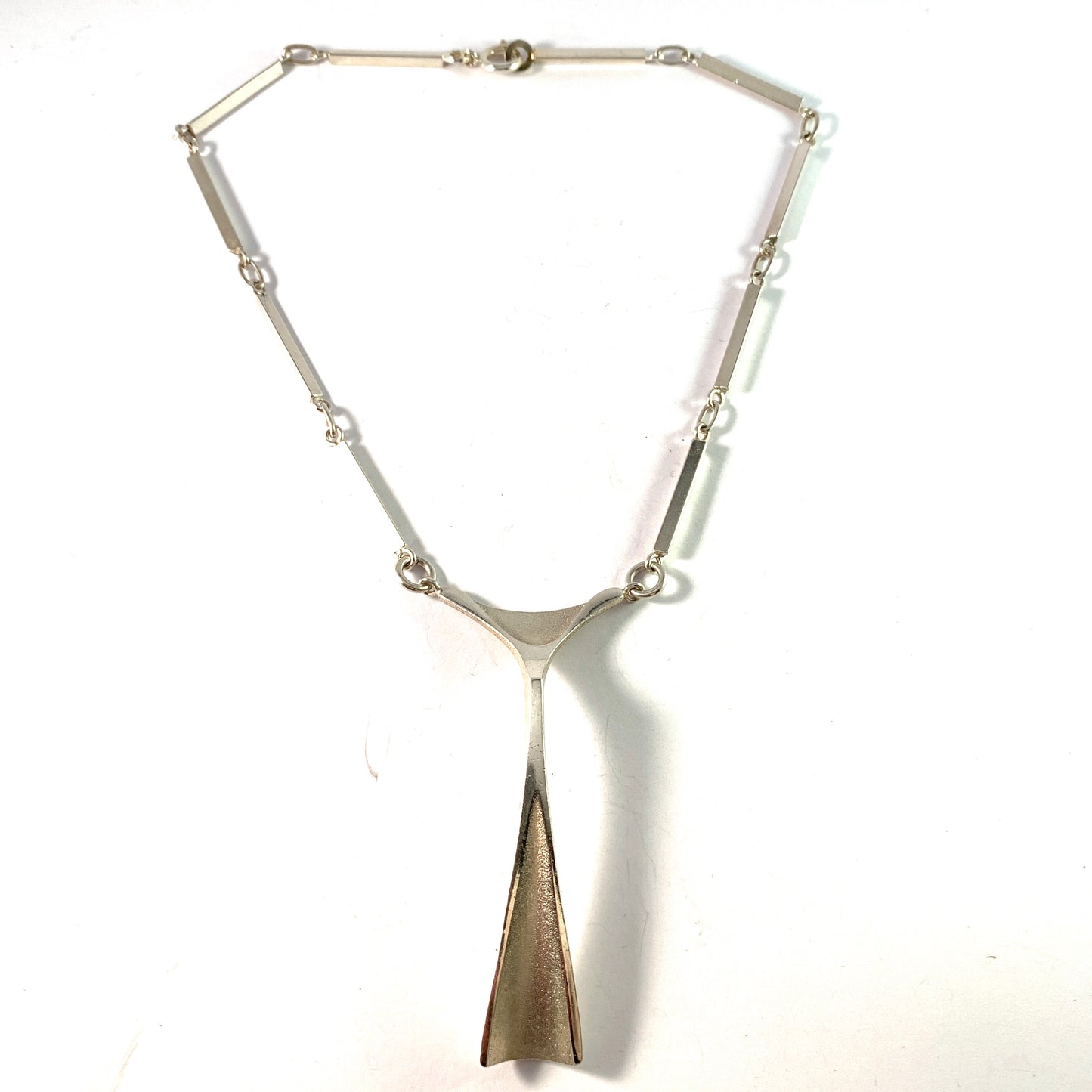 O.P Orlandini for Uno A Erre, Italy. Vintage Modernist Sterling Silver Necklace.