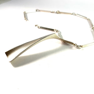 O.P Orlandini for Uno A Erre, Italy. Vintage Modernist Sterling Silver Necklace.