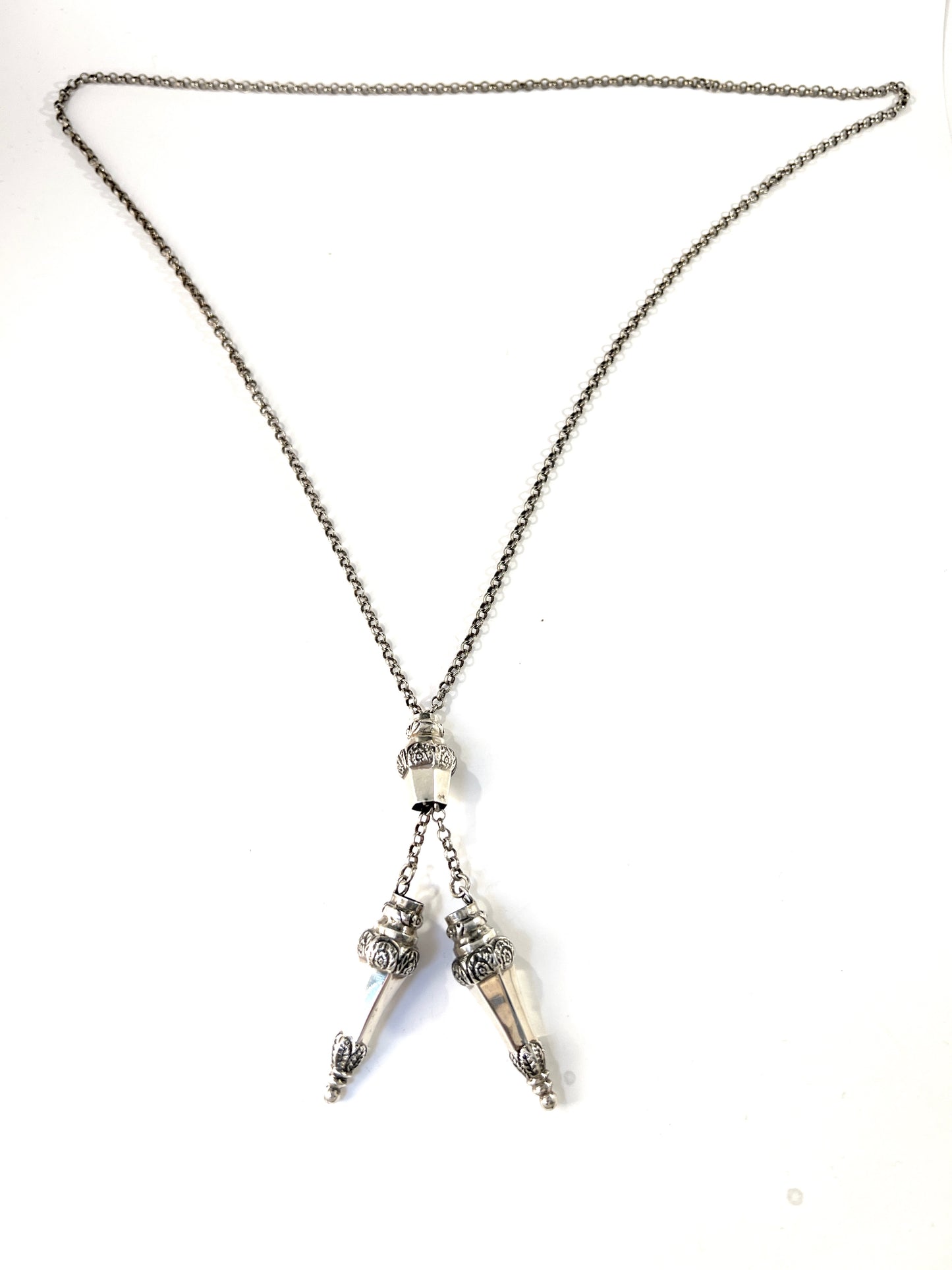 The Netherlands. Vintage 835 Silver Lariat Chain Necklace