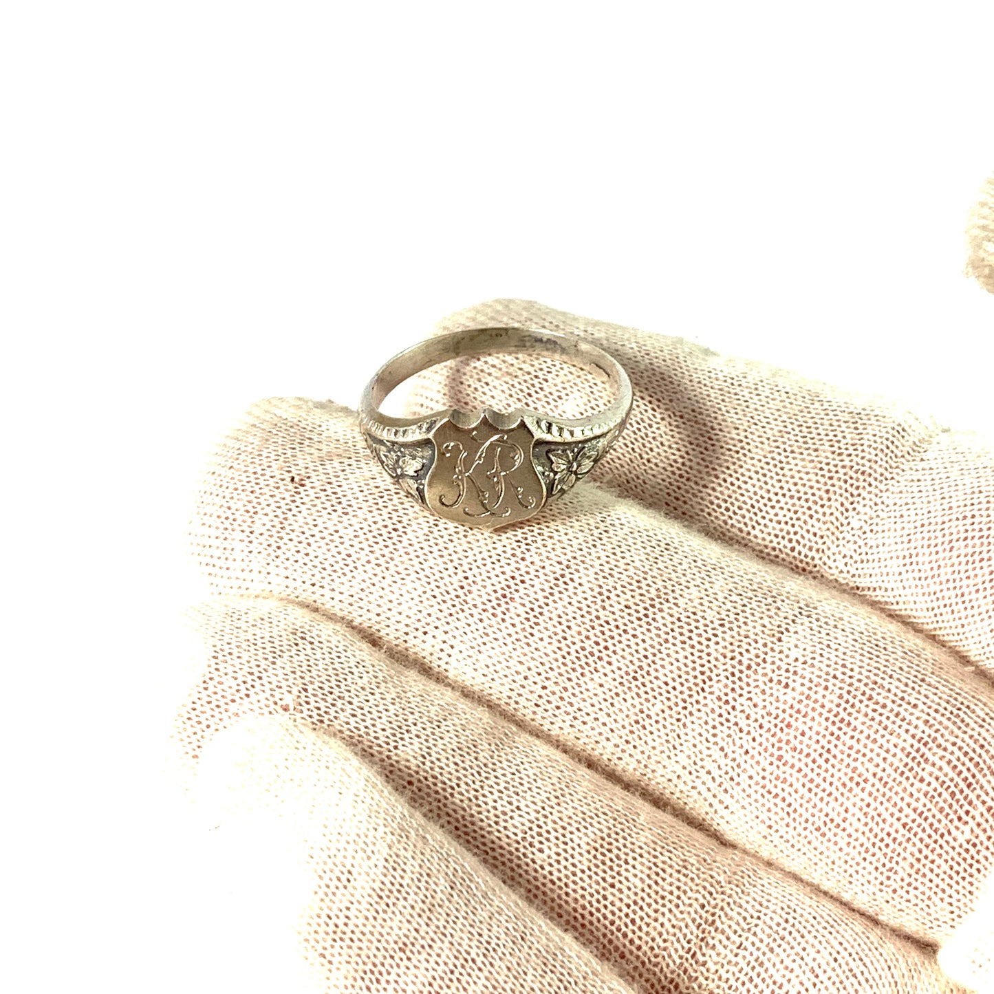 Finland year 1943. Vintage WW2-Era Solid Silver Men's Signet Ring.