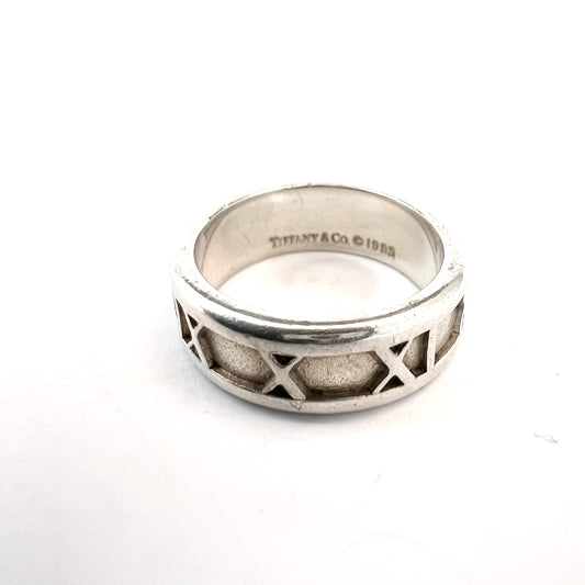 Tiffany & Co. Vintage Sterling Silver Atlas Ring Band.