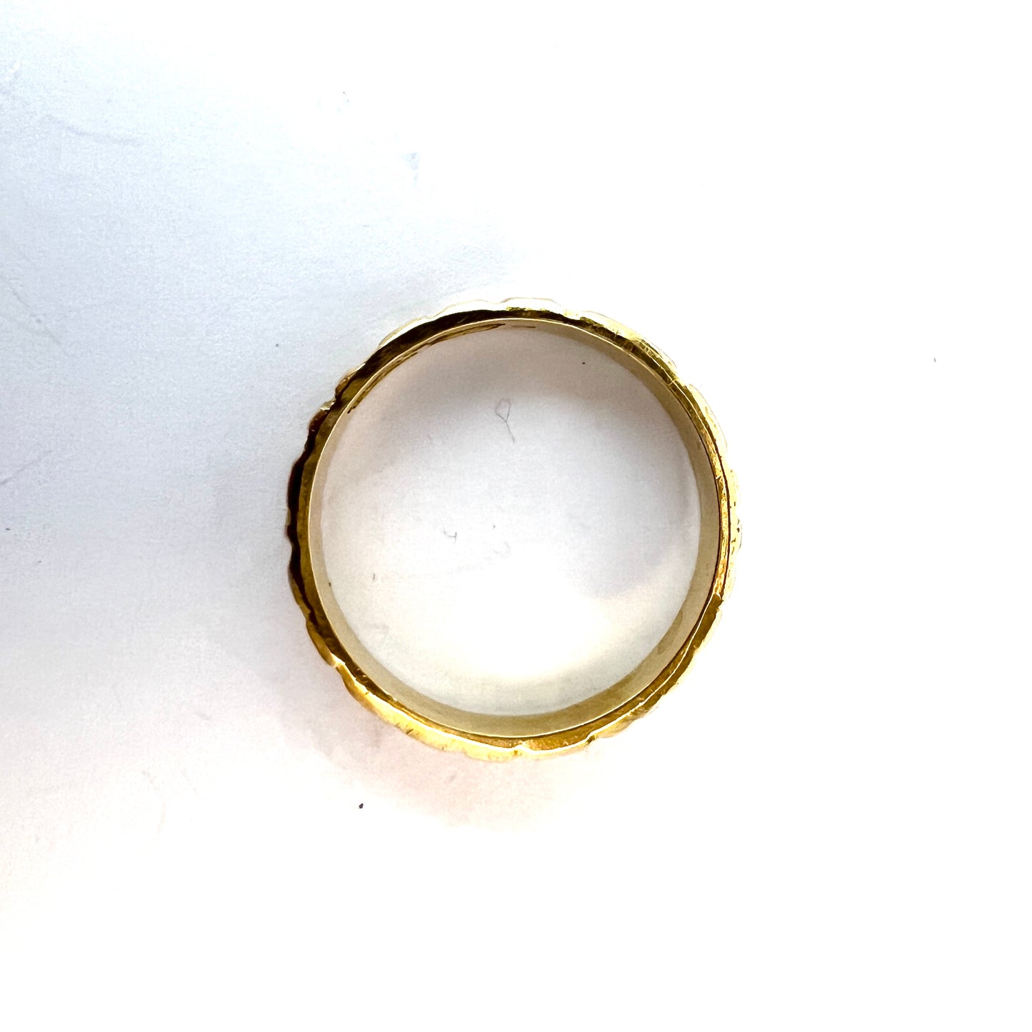 Bjorn Weckstrom, Lapponia year 1970. Vintage 18k Gold Unisex Ring Band. Signed.
