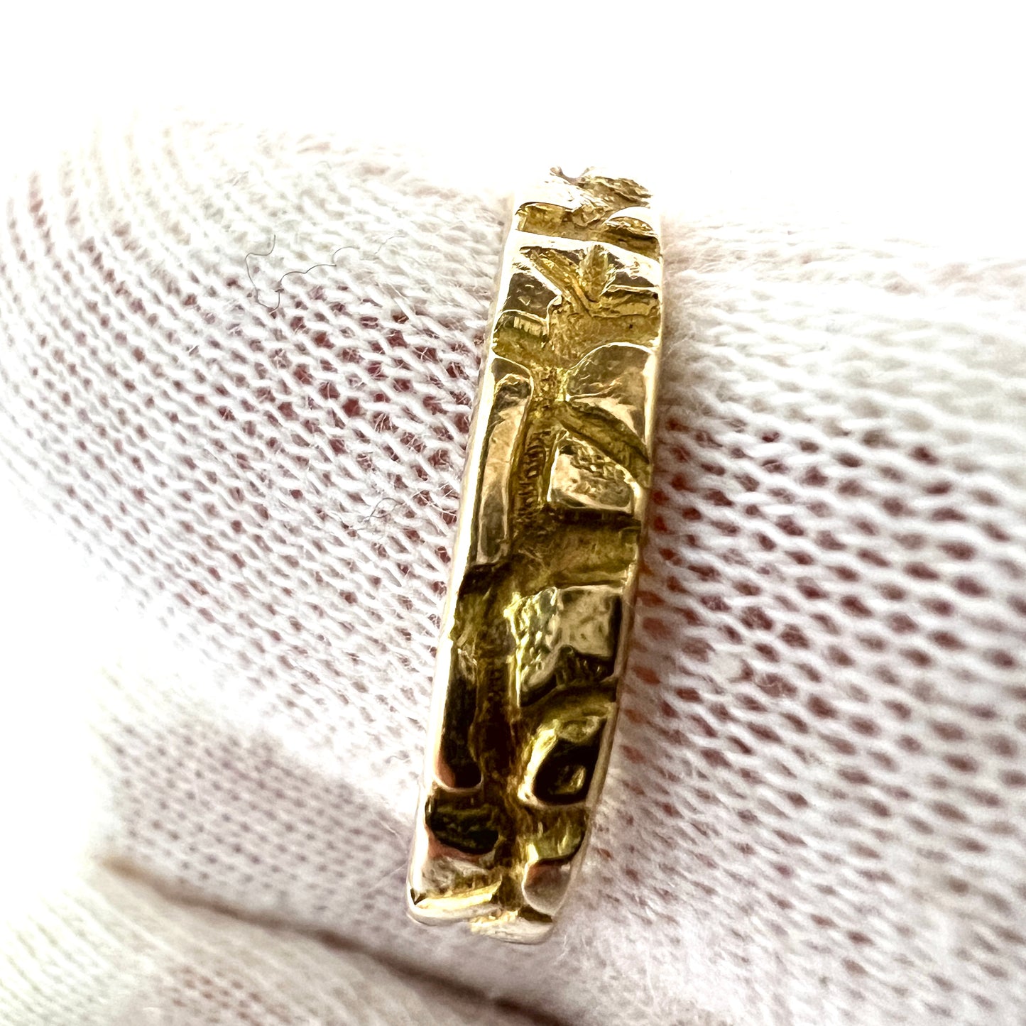 Bjorn Weckstrom, Lapponia year 1970. Vintage 18k Gold Unisex Ring Band. Signed.