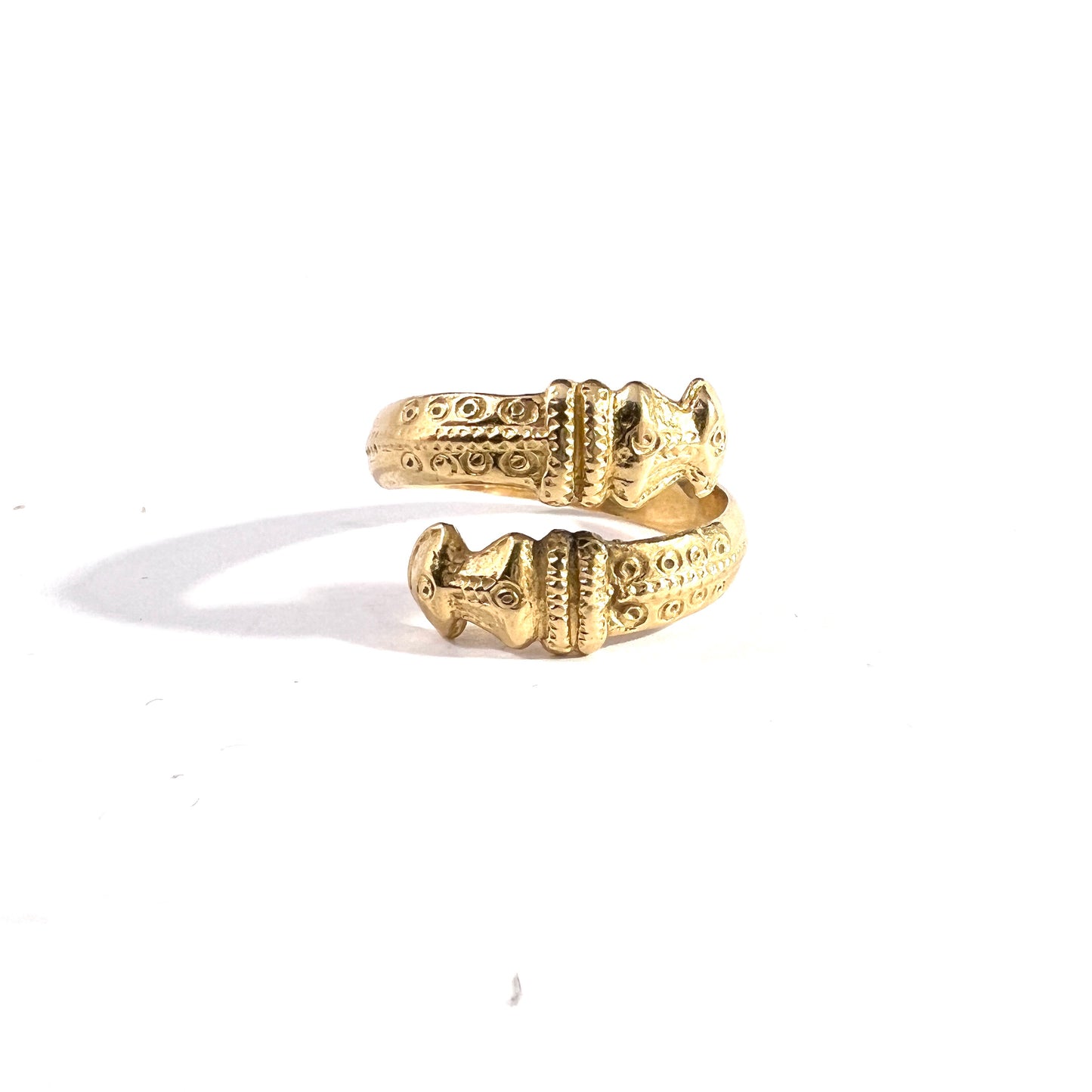 Bengt Hallberg, Sweden. Vintage 18k Gold Viking Copy Ring.