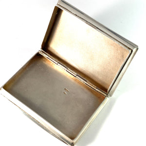 Vintage Engraved Italian Made Silver Lipstick Case with Enamel