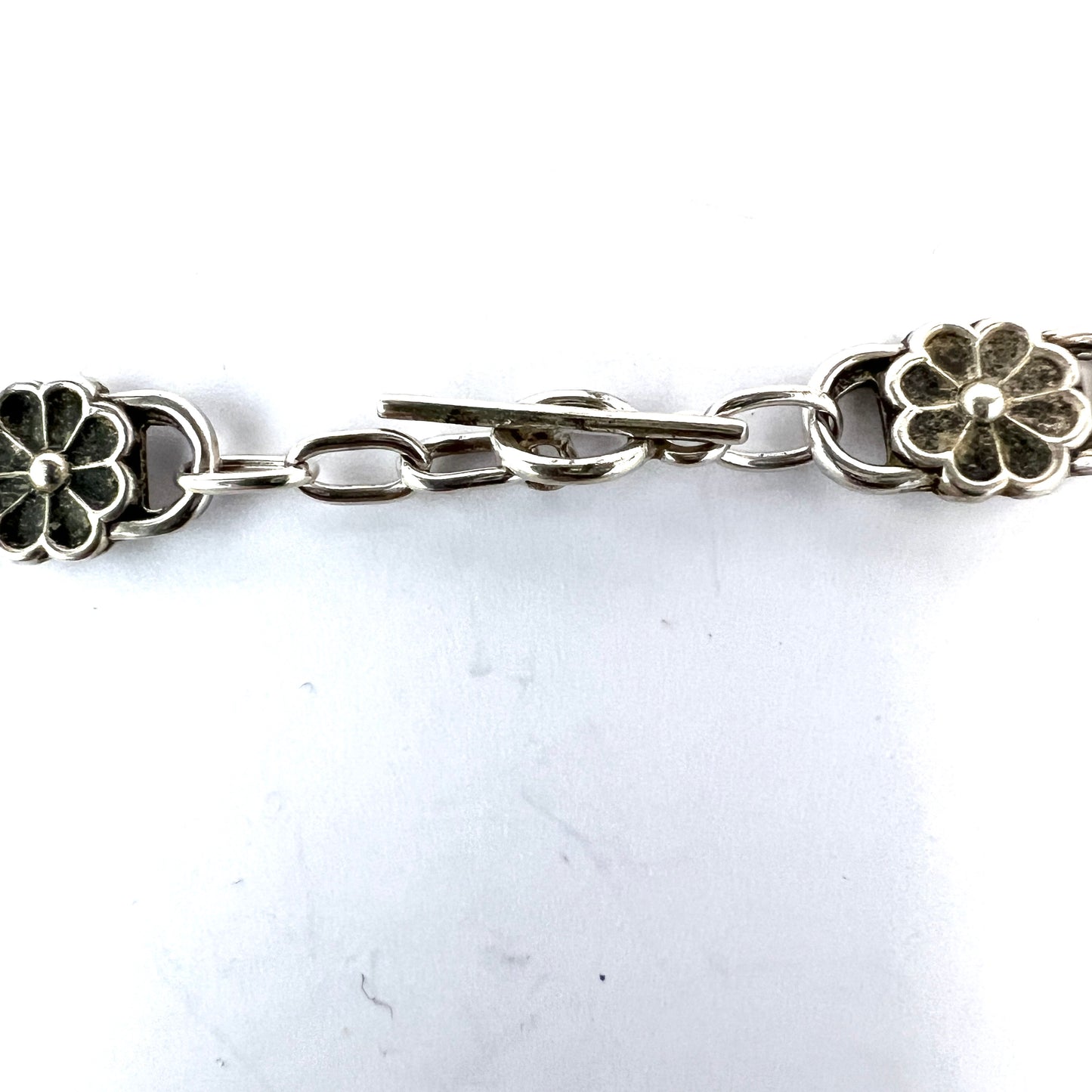Ove Klarskov, Copenhagen 1930-40s. Vintage Solid Silver Necklace.