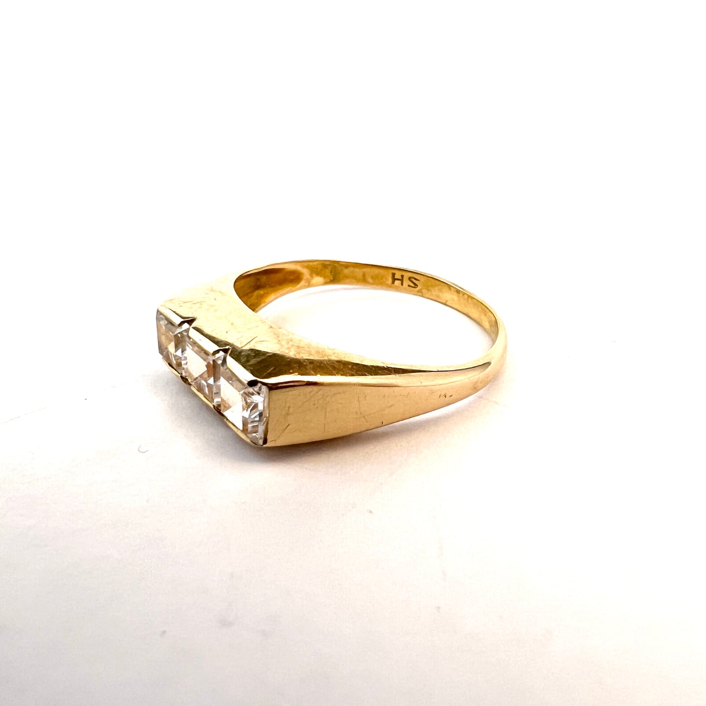 Herman Siersbøl Denmark 1950-60s. Vintage 18k Gold Rock Crystal Ring.
