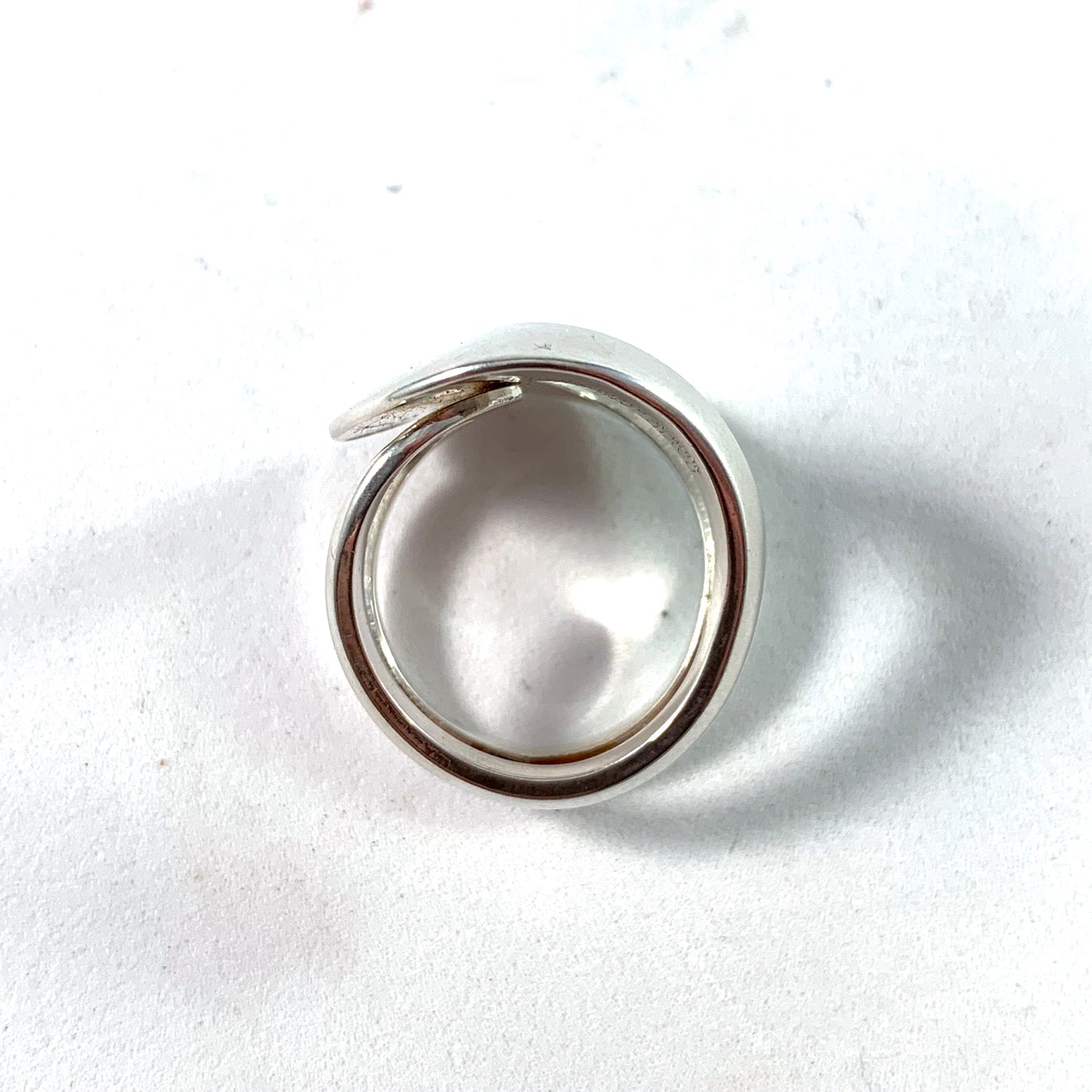 David-Andersen, Norway Vintage Sterling Silver Adjustable Size Ring.