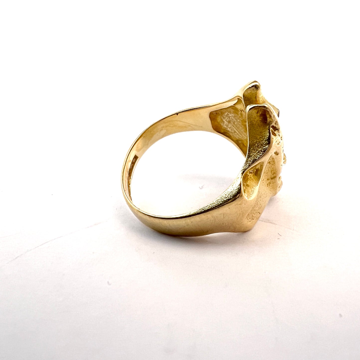 Bjorn Weckstrom, Lapponia Finland 1979. Vintage 18k Gold Platinum Ring. Design: Geisir